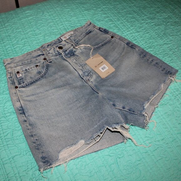 AG-ED Denim Womens Clove High Rise Shorts Baggy Vintage Inspired Size 26  NWT - Picture 1 of 10